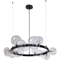 Люстра Crystal Lux AGATA SP15 V2 BLACK/TRANSPARENTE Люстра Crystal Lux AGATA SP15 V2 BLACK/TRANSPARENTE