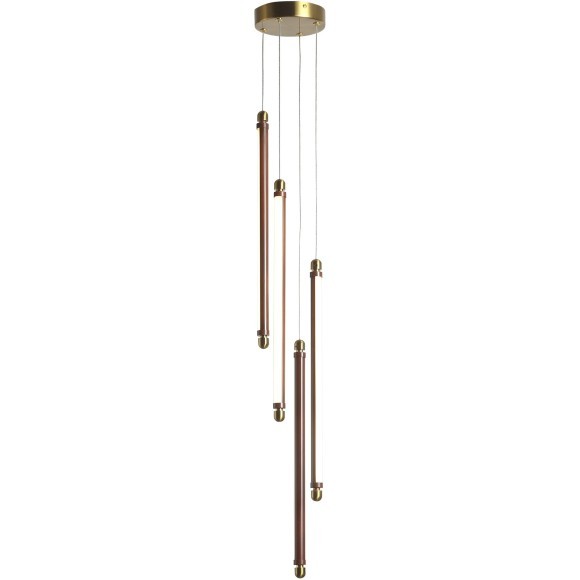 SL6225.303.04 Светильник подвесной ST-Luce Латунь/Терракотовый, Белый LED 4*6W 3000K BRICK