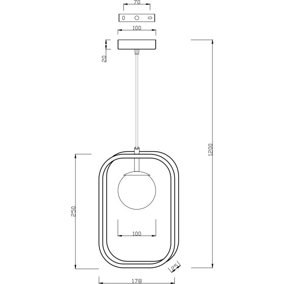 Подвесной светильник с 1 плафоном Maytoni MOD431-PL-01-WG Avola под лампу 1xG9 40W
