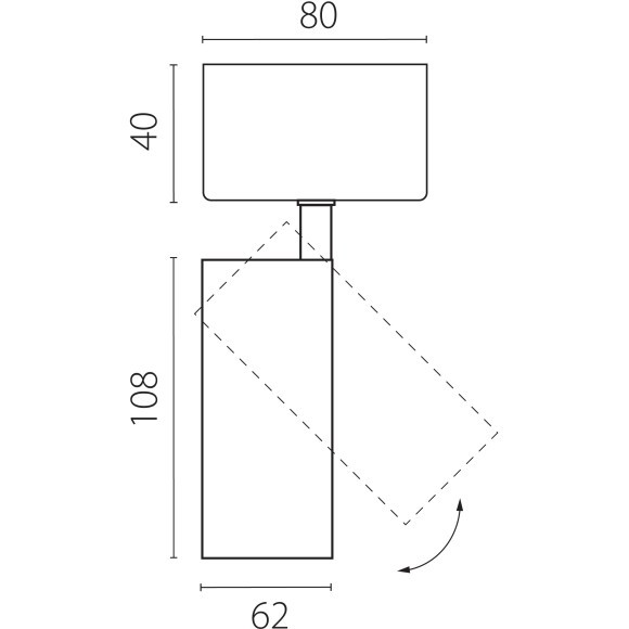 Белый накладной поворотный светодиодный спот 15Вт 24° CRI90 1880Лм 3000К Alta Base Lightstar A5136SO