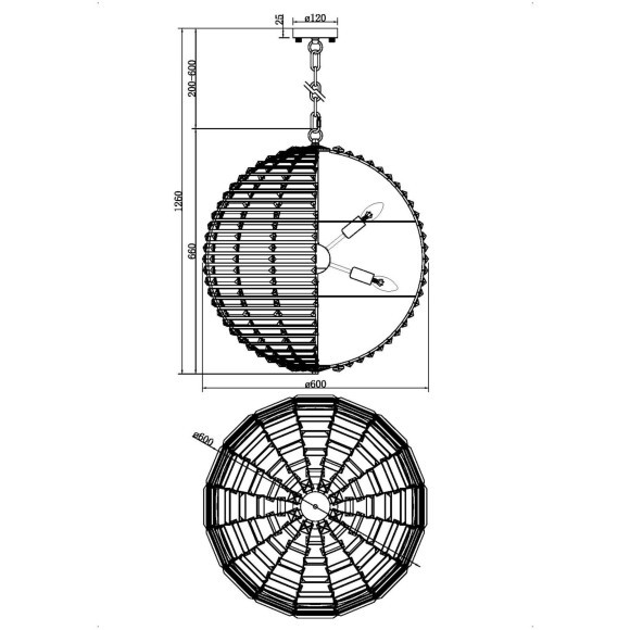 Подвесной светильник хрустальный Palla MOD092PL-08CH Подвесной светильник хрустальный Palla MOD092PL-08CH