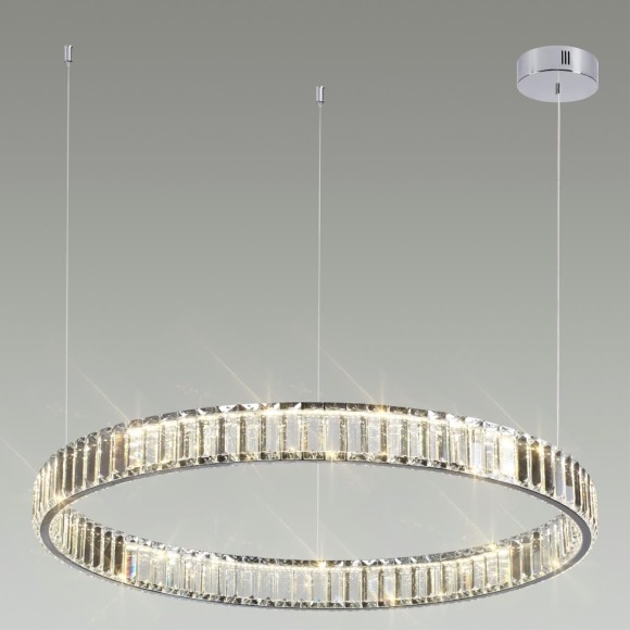 Люстра подвесная кольцевая хрустальная Odeon Light LED 45W 4000K 5350Лм VEKIA 4930/45L