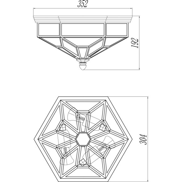 Люстра потолочная Maytoni H356-CL-03-CH Zeil IP43 под лампы 3xE27 60W