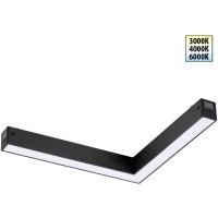 359944 Черный трековый угловой светильник с перекл. цв. температуры 3000;4000;6000К 20Вт 120° 1200Лм CRI90 Novotech VECTOR