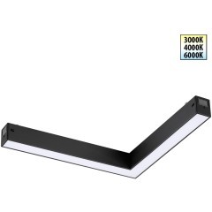 359944 Черный трековый угловой светильник с перекл. цв. температуры 3000;4000;6000К 20Вт 120° 1200Лм CRI90 Novotech VECTOR 359944 Черный трековый угловой светильник с перекл. цв. температуры 3000;4000;6000К 20Вт 120° 1200Лм CRI90 Novotech VECTOR