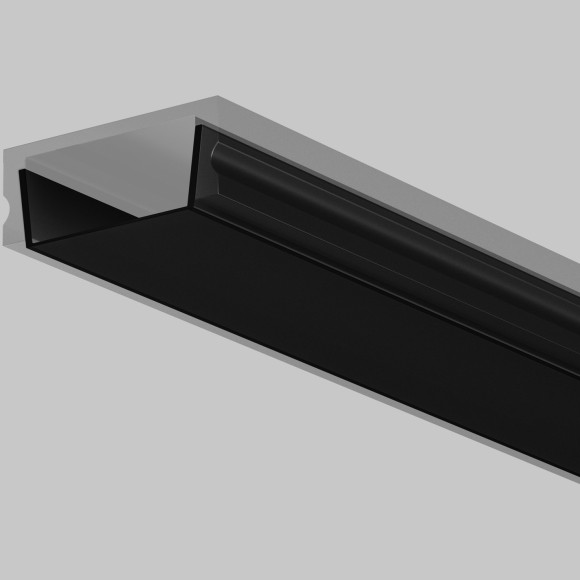 Рассеиватель для профиля 15×06 (Чёрный, 2 м), ALM-001-B-DF-2M 642021