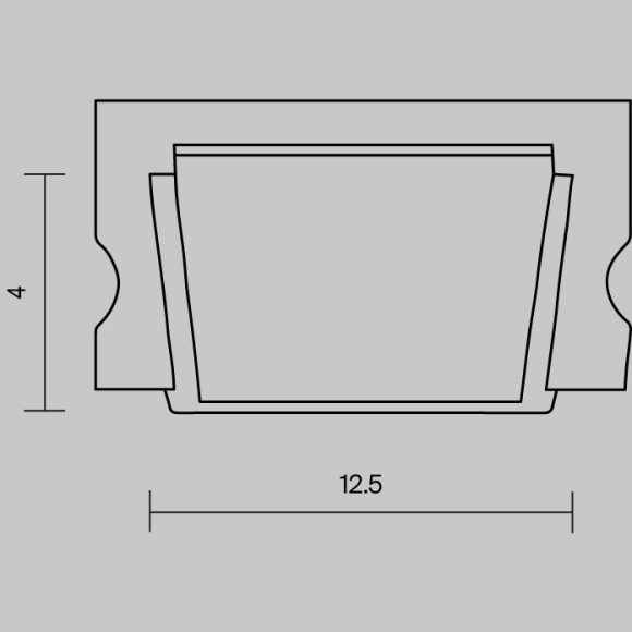 Рассеиватель для профиля 15×06 (Чёрный, 2 м), ALM-001-B-DF-2M 642021