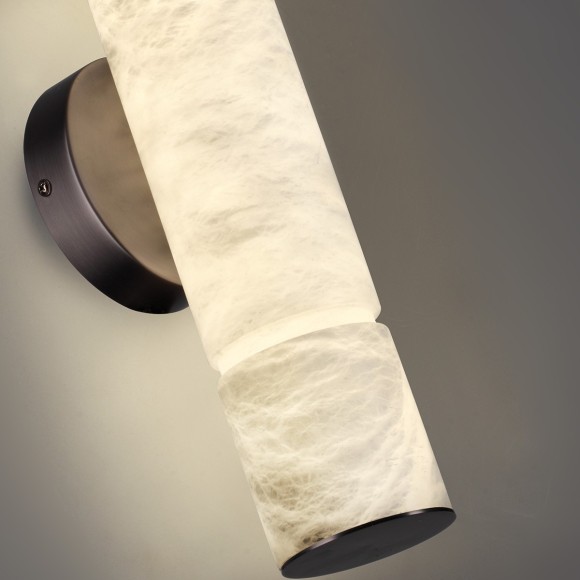 6675/12WL L-VISION ODL24 123 Настенный светильник темная латунь/металл/алебастр IP20 LED 12W 540Лм 3000K/4000K MARBELLA