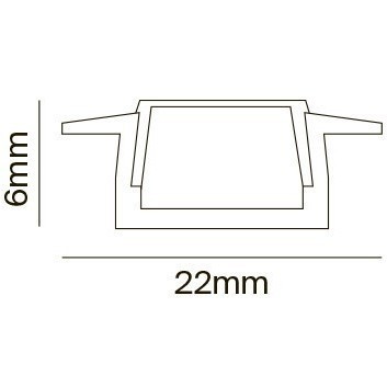 Алюминиевый профиль встраиваемый 22x6 ALM004S-2M