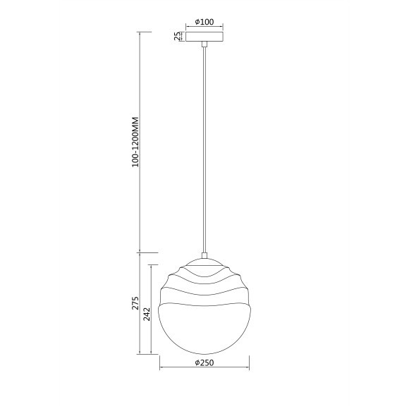 Подвесной светильник с 1 плафоном Maytoni P074PL-01BS Vinare под лампу 1xE14 40W