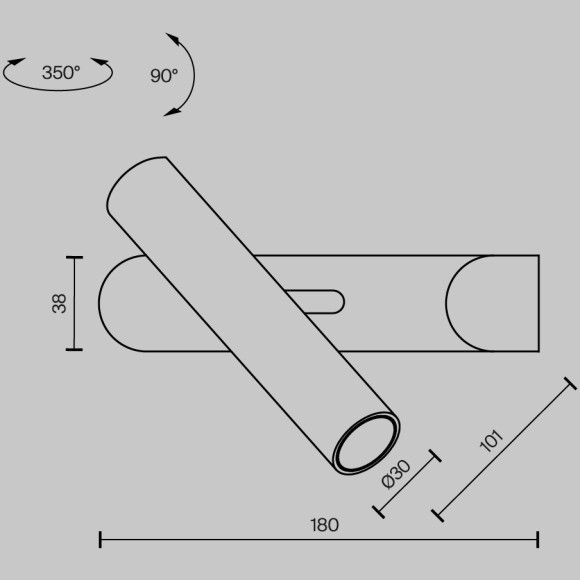 Настенный светильник (бра) Maytoni MOD442WL-L8BS3K