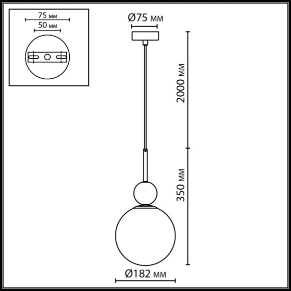 Подвесной светильник IP20 E14 40W  220-240V LOLLA 6625/1A