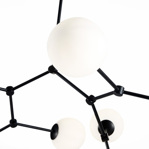 SL1506.403.08 Люстра подвесная ST-Luce Черный/Белый E14 8*40W CHIETI SL1506.403.08 Люстра подвесная ST-Luce Черный/Белый E14 8*40W CHIETI