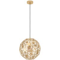 39755 SKOURA Подвесной светильник с 1 лампой E27 Винтаж Латунный Металл