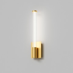DK5100-BR Светильник настенный в виде стеклянной трубки с золотым основанием Denkirs AURA 9Вт 3000К 105х73x400мм