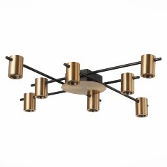 SL1207.402.08 Светильник потолочный ST-Luce Черный/Латунь GU10 8*7W VEROLI SL1207.402.08 Светильник потолочный ST-Luce Черный/Латунь GU10 8*7W VEROLI