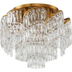 Люстра потолочная хрустальная 2176/05/12C Stilfort, серия Sapparo