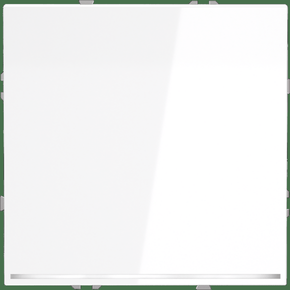 Выключатель встраиваемый VOLTUM S70 одноклавишный с подсветкой 10А, (белый глянцевый)