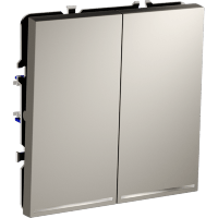 Выключатель встраиваемый VOLTUM S70 двухклавишный с подсветкой 10А, (кашемир)