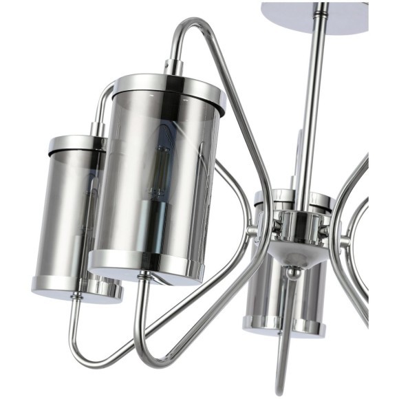 SLE102302-05 Светильник потолочный Хром/Дымчатый E14 5*40W VALIERI