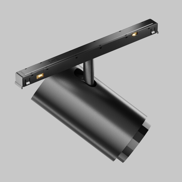Maytoni EXILITY X TR244-12W3K-B Трековый светодиодный черный магнитный светильник цилиндр диаметром 5.5см, с DIP переключателем группы включения на корпусе и рег. угла рассеивания, LED 12Вт 3000K 1290Лм CRI90 10-45° IP20 48В