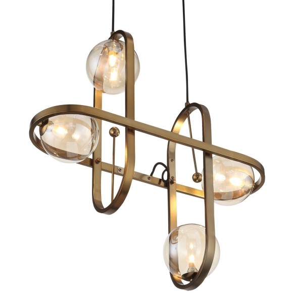 SL1201.203.04 Светильник подвесной ST-Luce Бронзовый/Коньячный G9 4*5W CIRCONO