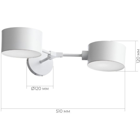 SLE183501-02 Светильник настенный Белый/Белый E14 2*60W GIMENTO
