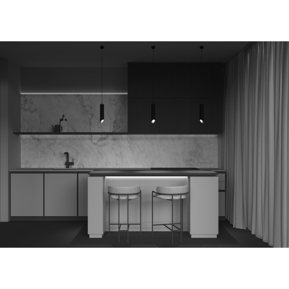 Подвесной светильник цилиндр Maytoni P044PL-01-40GU10-B L IPari под лампу 1xGU10 35W