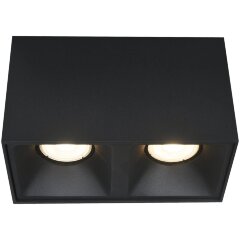 ST168.402.02 Светильник потолочный Черный GU10 2*50W IP20 L82,5xW165xH104 220V Без ламп Накладные светильники