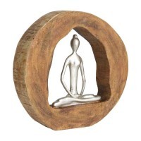 427414 KEMAMAN Статуэтка декоративная светло-коричневый серебристый резина L285 B63 H272