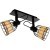 43325 Спот ANWICK 1, 2x40W(E27), сталь, черный/ротанг, натуральный