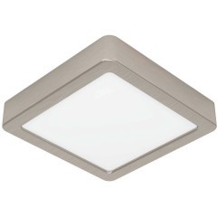 900593 Накладной светильник диммируемый FUEVA 5, 11W (LED), 3000K, L160, B160, H28, сталь, матовый никель / пластик, белый 900593 Накладной светильник диммируемый FUEVA 5, 11W (LED), 3000K, L160, B160, H28, сталь, матовый никель / пластик, белый