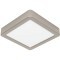 900593 Накладной светильник диммируемый FUEVA 5, 11W (LED), 3000K, L160, B160, H28, сталь, матовый никель / пластик, белый