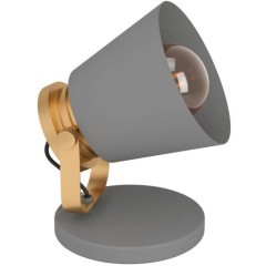 43841 Настольная лампа TWICKEN, 1Х28W, E27, L155, B150, H195, основание: B155, сталь, серый, золотой 43841 Настольная лампа TWICKEN, 1Х28W, E27, L155, B150, H195, основание: B155, сталь, серый, золотой