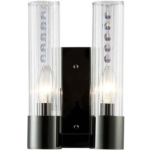Бра Crystal Lux OTONO AP2 BLACK CHROMIUM/TRANSPARENTE Бра Crystal Lux OTONO AP2 BLACK CHROMIUM/TRANSPARENTE