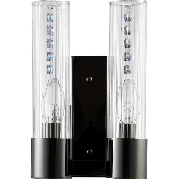Бра Crystal Lux OTONO AP2 BLACK CHROMIUM/TRANSPARENTE