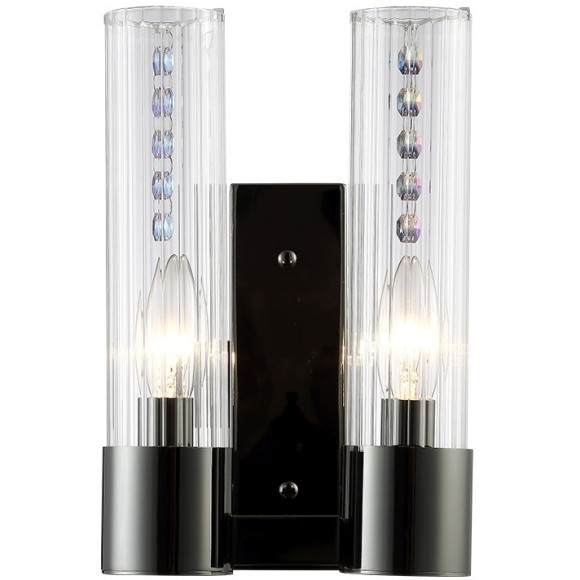 Бра Crystal Lux OTONO AP2 BLACK CHROMIUM/TRANSPARENTE