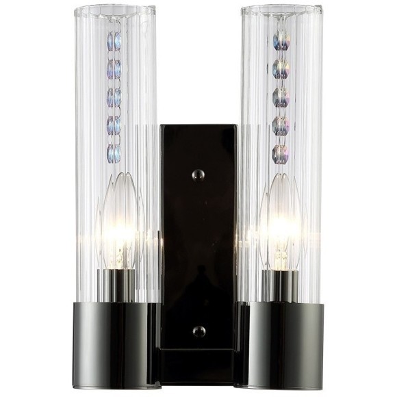 Бра Crystal Lux OTONO AP2 BLACK CHROMIUM/TRANSPARENTE