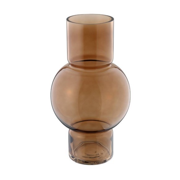 421233 AMPITABE Ваза декоративная, стекло, коричневый, H280, ∅155 421233 AMPITABE Ваза декоративная, стекло, коричневый, H280, ∅155