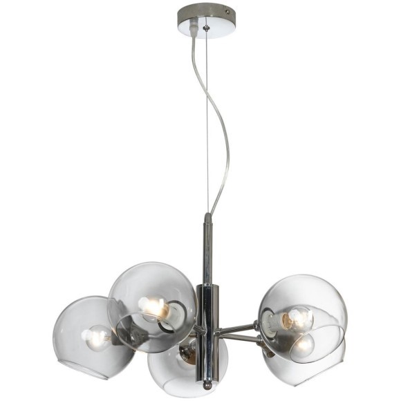Люстра подвесная Lussole LSP-8372CH GRESHAM IP21 под лампы 5xE14 200W