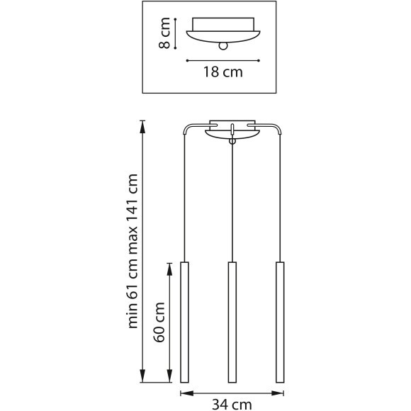 Люстра подвесная Tubo Lightstar L3T747343