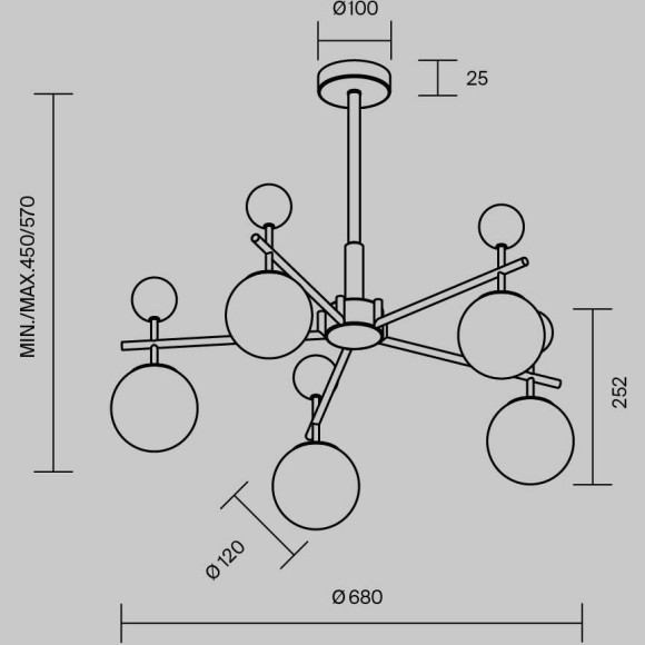 Подвесной светильник Maytoni MOD436PL-05BS Подвесной светильник Maytoni MOD436PL-05BS
