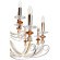 Люстра Crystal Lux CATARINA SP12+6 V2 GOLD/TRANSPARENT-COGNAC 1361/318