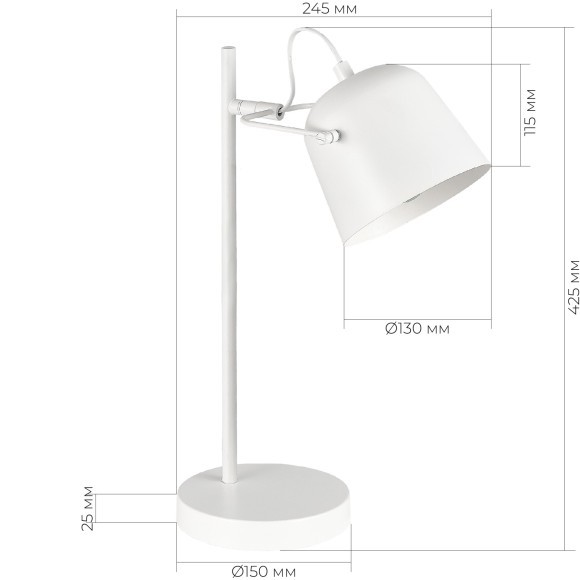 SLE1805-504-01 Прикроватная лампа Белый/Белый E27 1*40W BLANK SLE1805-504-01 Прикроватная лампа Белый/Белый E27 1*40W BLANK