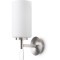 Настенный светильник (бра) с белым стеклянным плафоном под лампу Е27 Freya Chic FR2031WL-01N