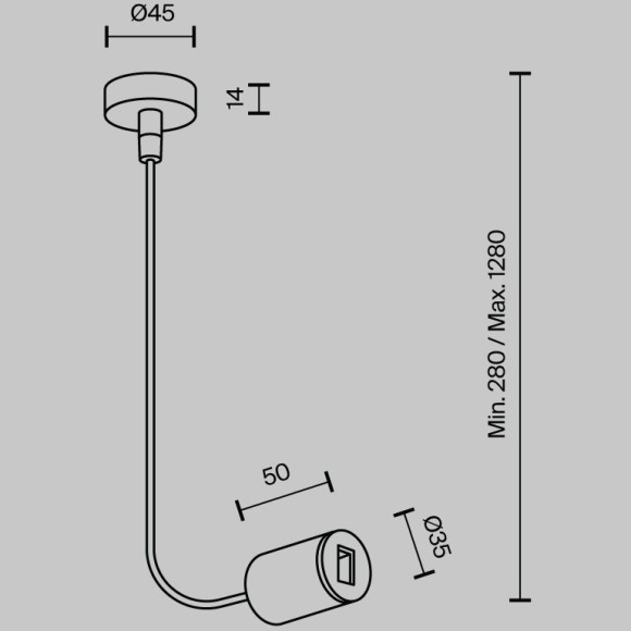 Ввод питания боковой Maytoni Flarity TRA154C-SB1-PT