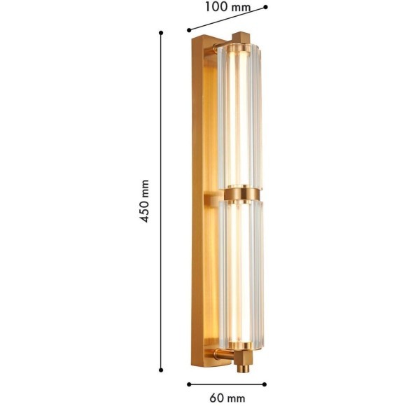 4777-2W, настенный светильник, D100xW60xH450, LEDx8W, 630LM, 3000K, included