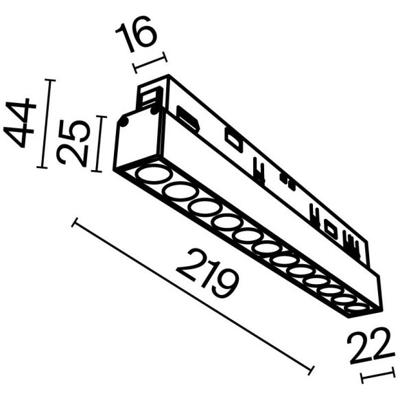 TR031-2-12W3K-W Трековый магнитный светодиодный светильник Maytoni Exility CRI90+ 3000К 900Лм 36° 12Вт