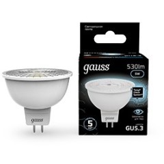 Лампа Gauss Black 5Вт 530Лм 4000К GU5.3 101505205 Лампа Gauss Black 5Вт 530Лм 4000К GU5.3 101505205