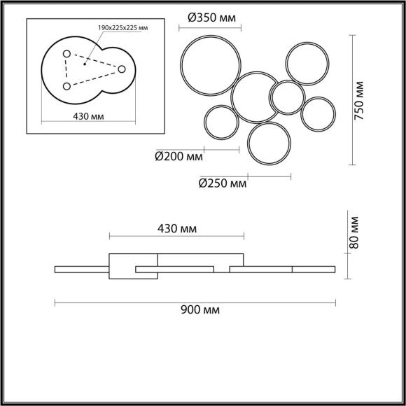 Потолочная люстра светодиодная диммируемая с пультом Norbert 5254/99CL Потолочная люстра светодиодная диммируемая с пультом Norbert 5254/99CL